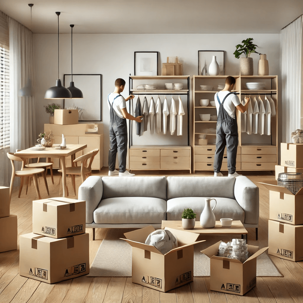 DALL·E 2024-12-18 09.13.11 - A realistic image showcasing removalist valet services in a spacious, modern home interior