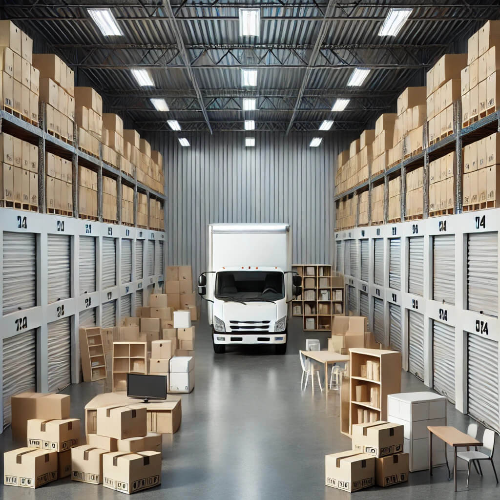 DALL·E 2024-12-18 08.57.56 - A realistic image of a secure storage facility with absolutely no text, logos, or wordings visible anywhere