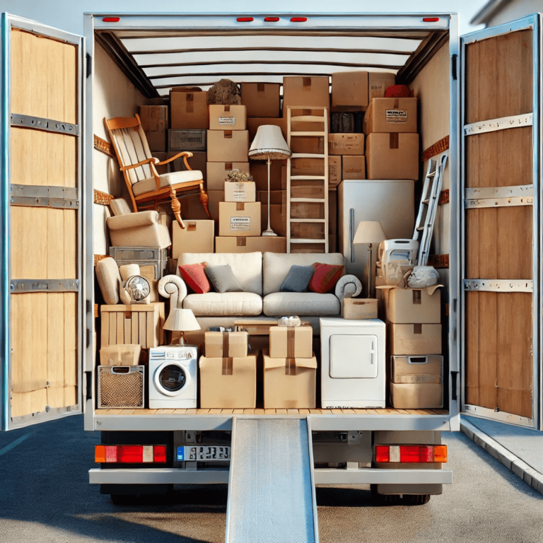DALL·E 2024-12-18 09.17.42 - A realistic image of a moving truck filled with household items