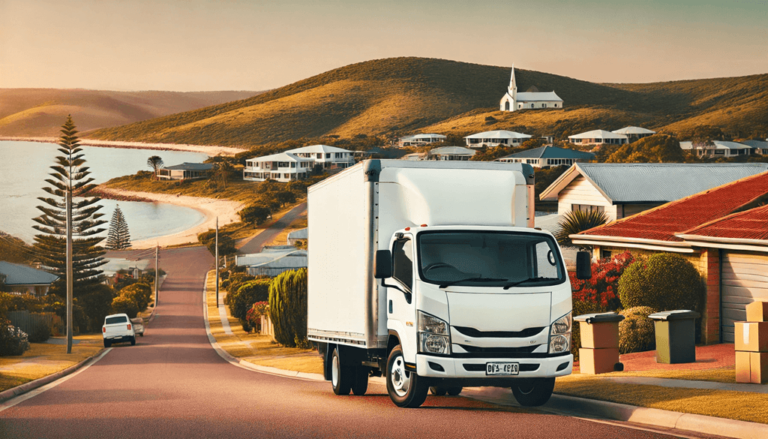 An image of a removalist truck going between Perth WA and Bunbury WA